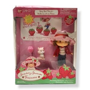 BANDAI Strawberry Shortcake 2002 Doll & Custard NIB Vintage